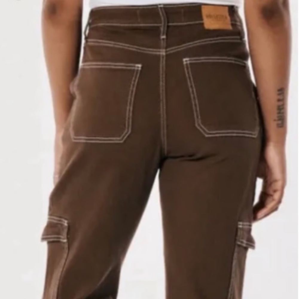 Hollister Y2K Grunge Ultra High-Rise Dad Jean Vintage Stretch- Brown - Picture 2 of 12